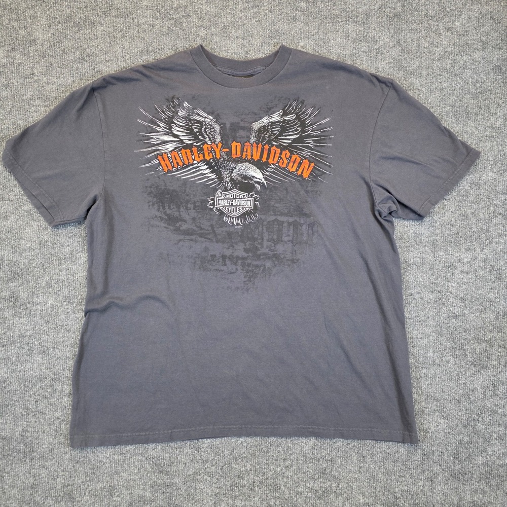Harley Davidson T-Shirt Mens 2XL Gray Superstition Apache Junction AZ Eagle 2010